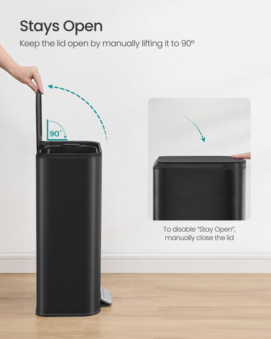 Songmics stable base with non-slip pads prevents tipping on floors