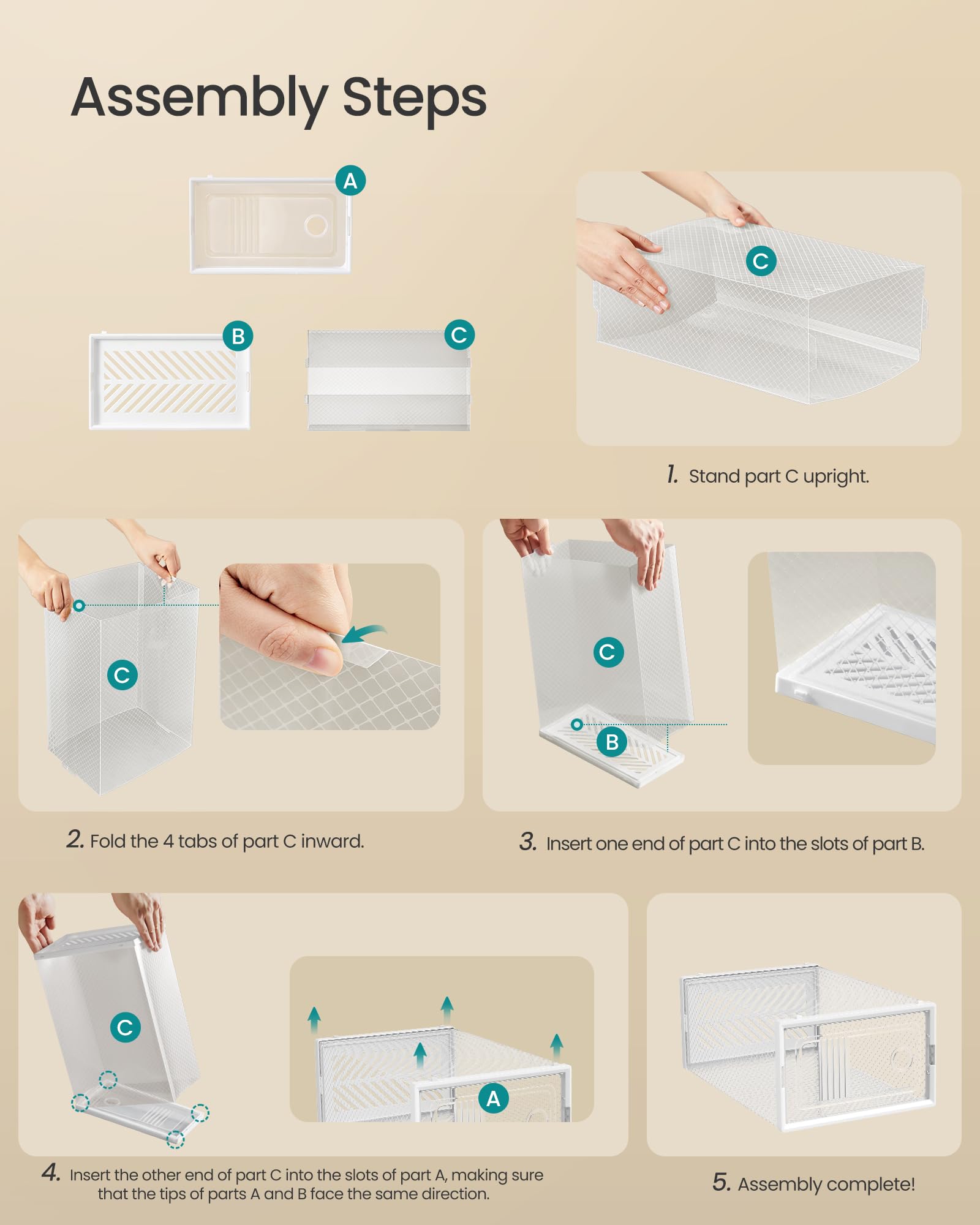 SONGMICS versatile storage for clothes and small items beyond shoes.