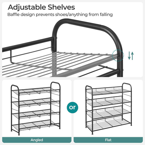 SONGMICS stackable shoe rack multi-purpose use fits sundries too