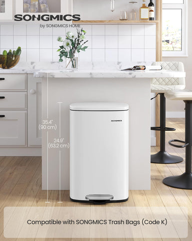 Songmics stainless steel body resists rust and wipes clean for daily use