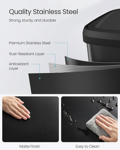 SongMics stainless steel body emphasizing rust resistance and modern kitchen appeal