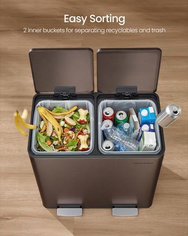 SONGMICS fingerprint-resistant stainless steel keeps kitchen looking clean.