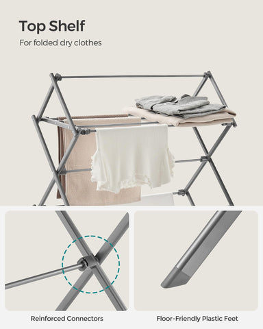 Songmics steel tubes and plastic connectors for durable, long-lasting performance.