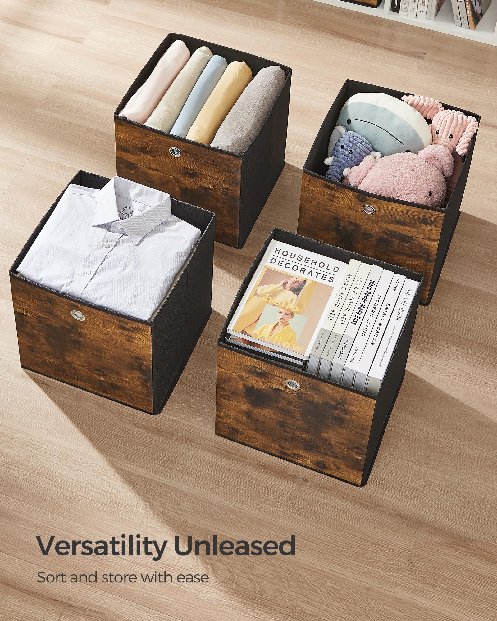 SONGMICS storage cubes durability highlights sturdy fabric and load bearing potential.