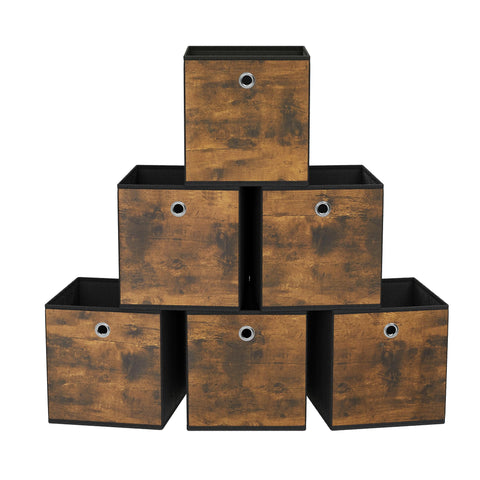 SONGMICS storage cubes front view for tidy cube shelves.