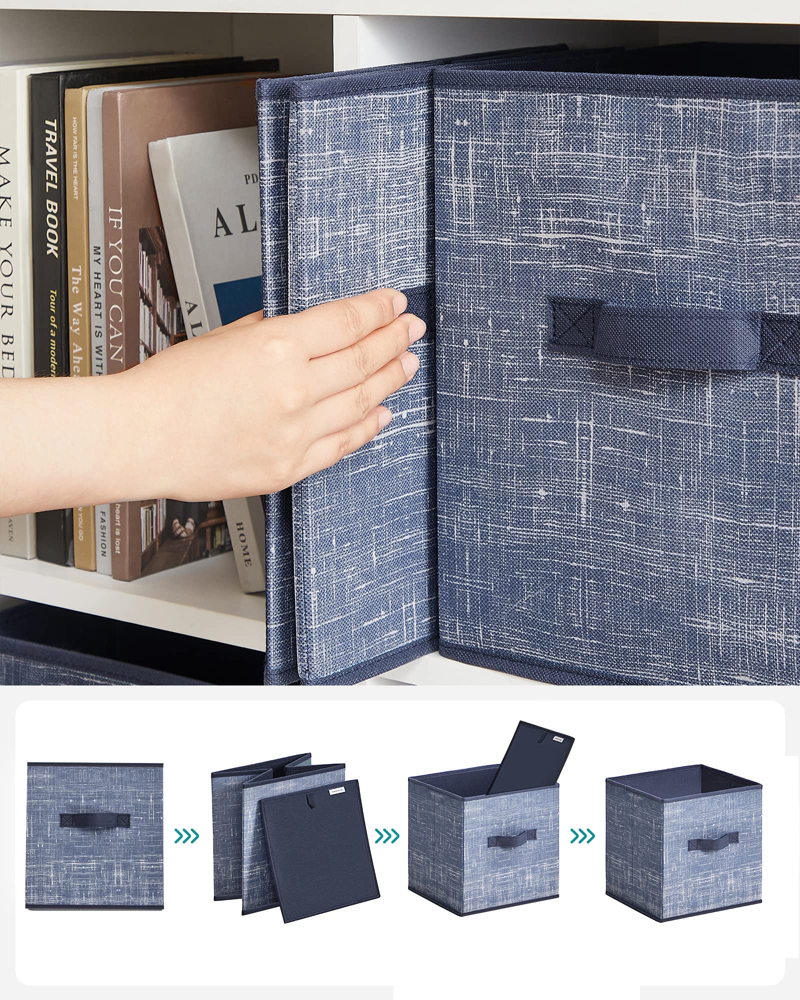 SONGMICS storage cubes bedroom closet organization keeps clothes tidy
