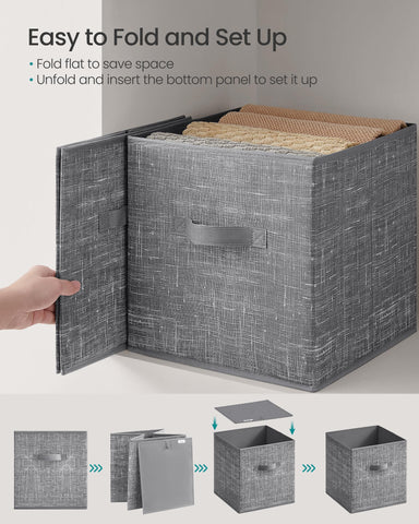 SONGMICS storage cubes in living room used for books and clothes
