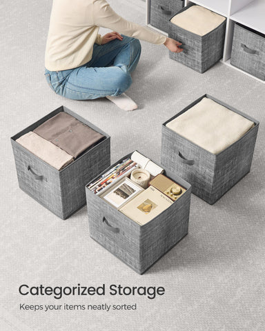 SONGMICS cubes featuring double handles for portable closet organizing