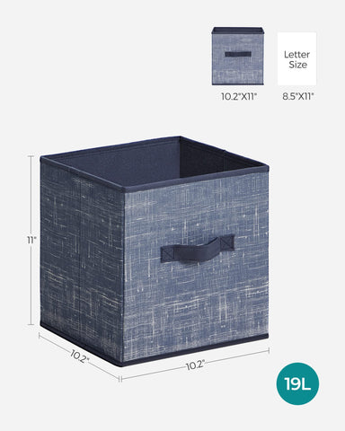 SONGMICS storage cubes fit into cube organizers for neat closets
