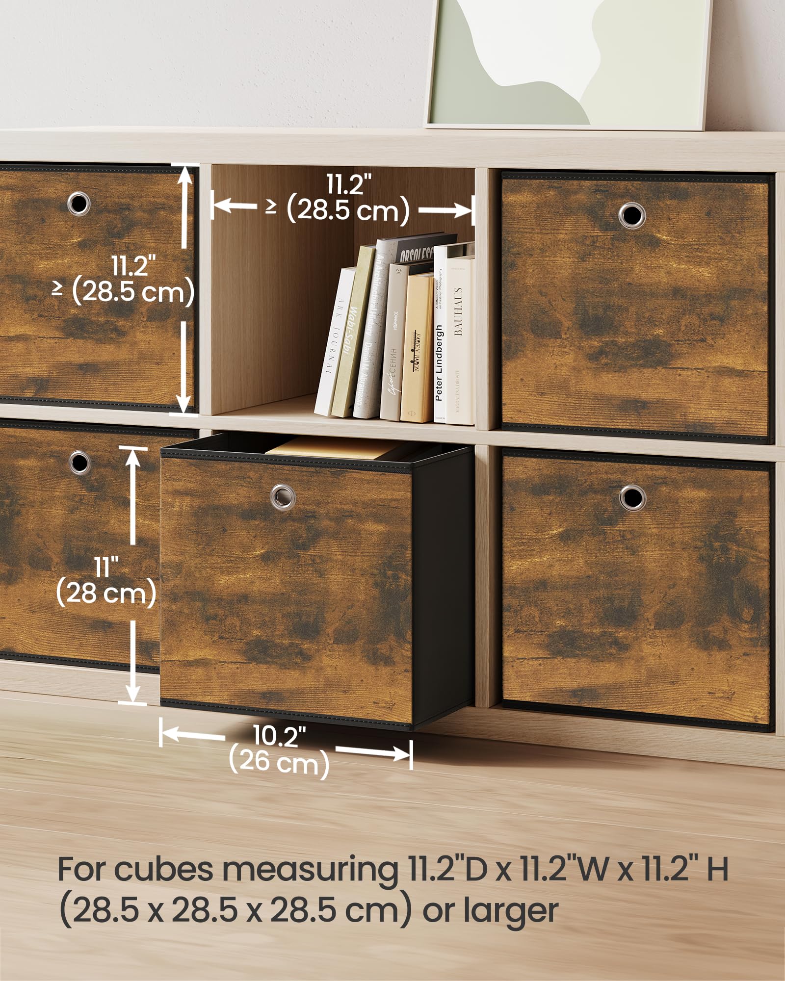 SONGMICS storage cubes folded-flat ideal for space-saving in small rooms