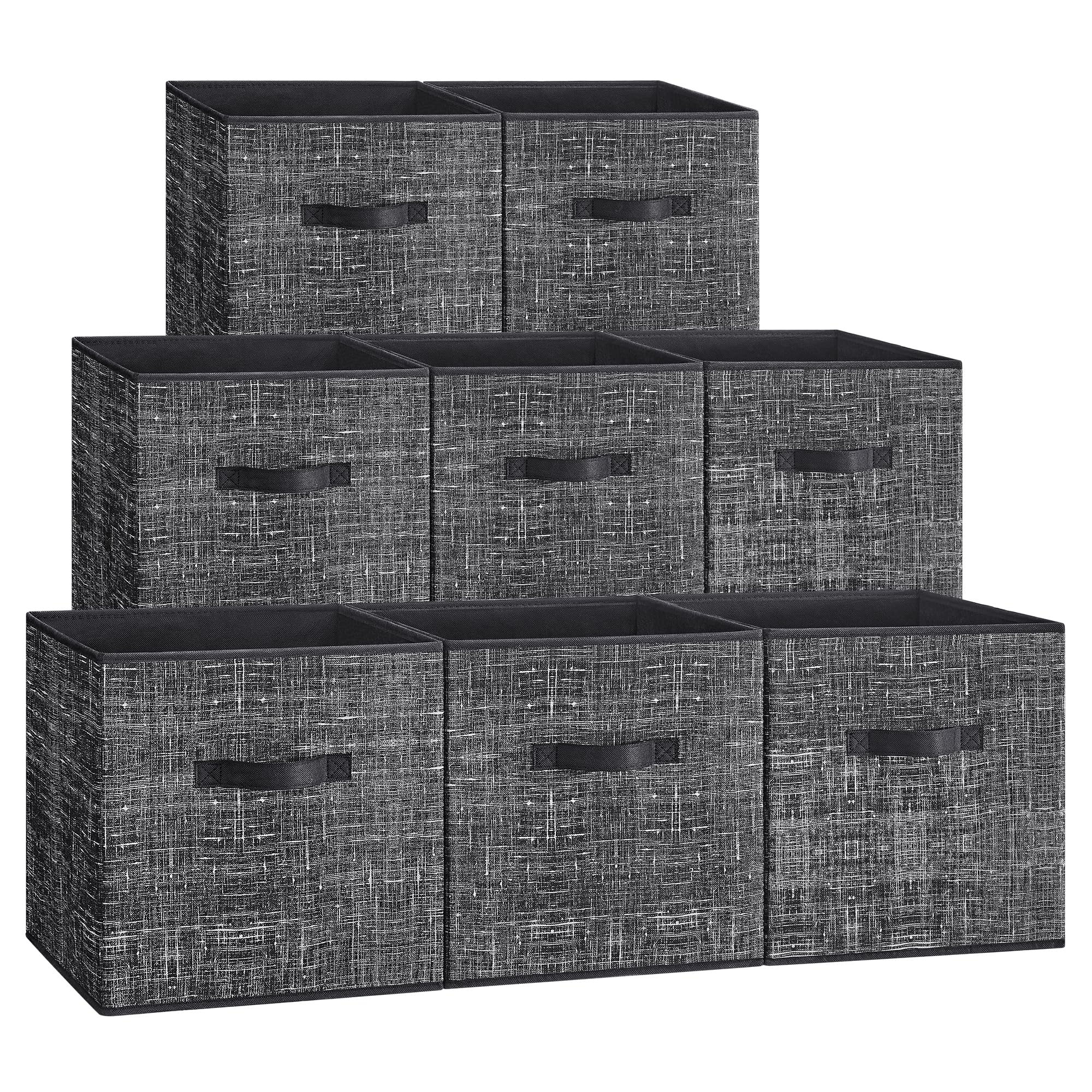 SONGMICS storage cubes on a shelf offer sturdy 13x13 inch organization