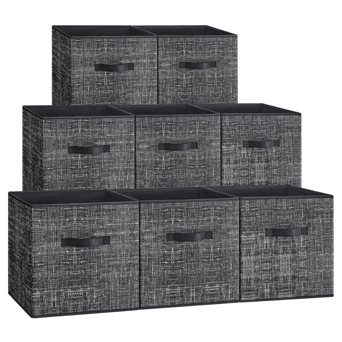 SONGMICS storage cubes on a shelf offer sturdy 13x13 inch organization