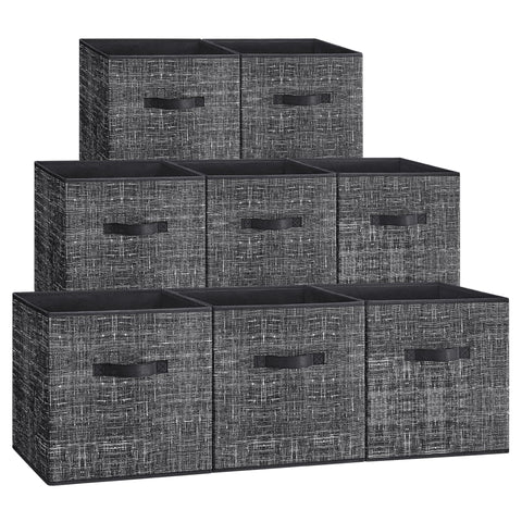 SONGMICS storage cubes on a shelf offer sturdy 13x13 inch organization