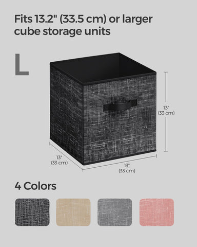 SONGMICS 13x13 cubes fit standard cube storage cabinets securely