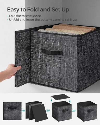 SONGMICS ink-black bins blend with any room style