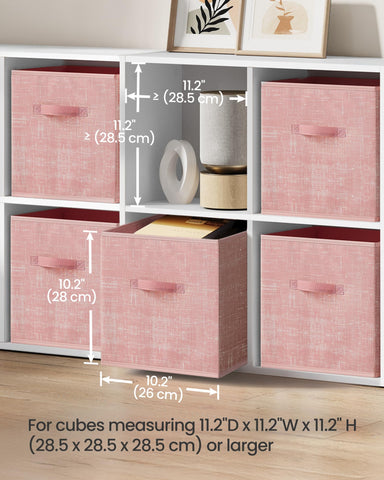 SongMics storage cubes with bottom boards for upright setup.
