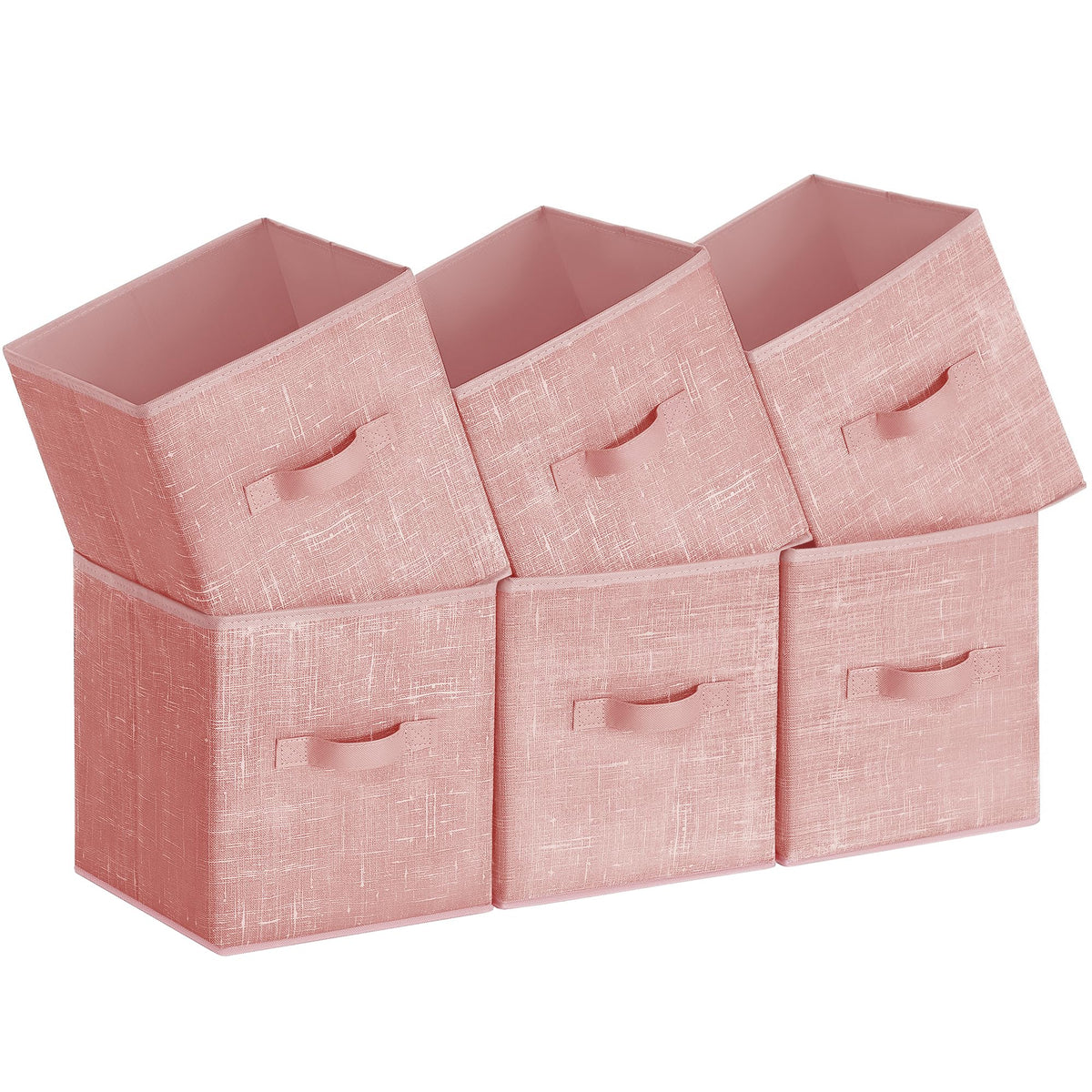 SongMics jelly pink storage cubes front view for organized shelving.