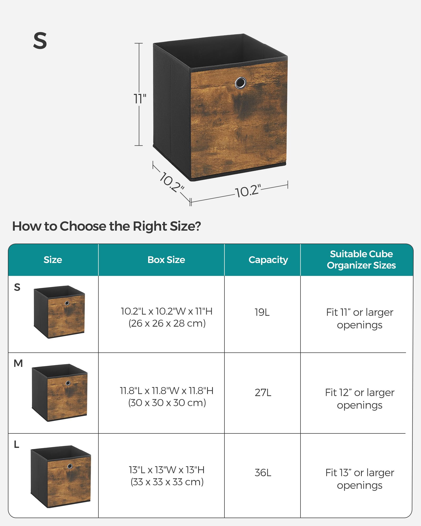 SONGMICS storage cubes open-stack-ready for quick clutter control