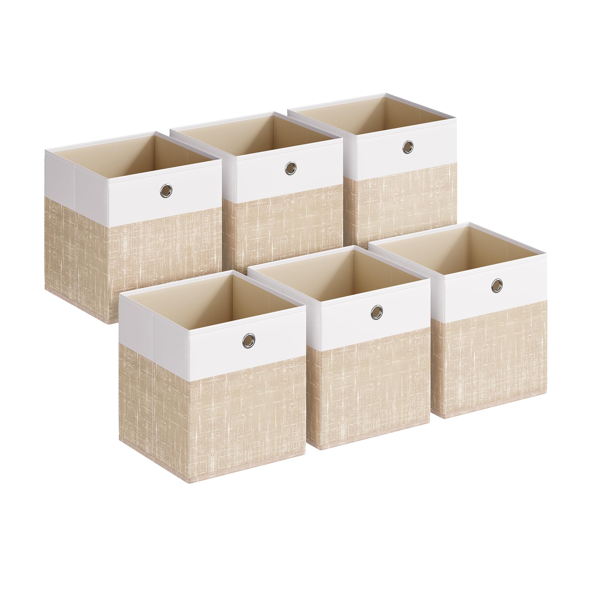 SONGMICS storage cubes on a shelf for tidy clothing and accessories