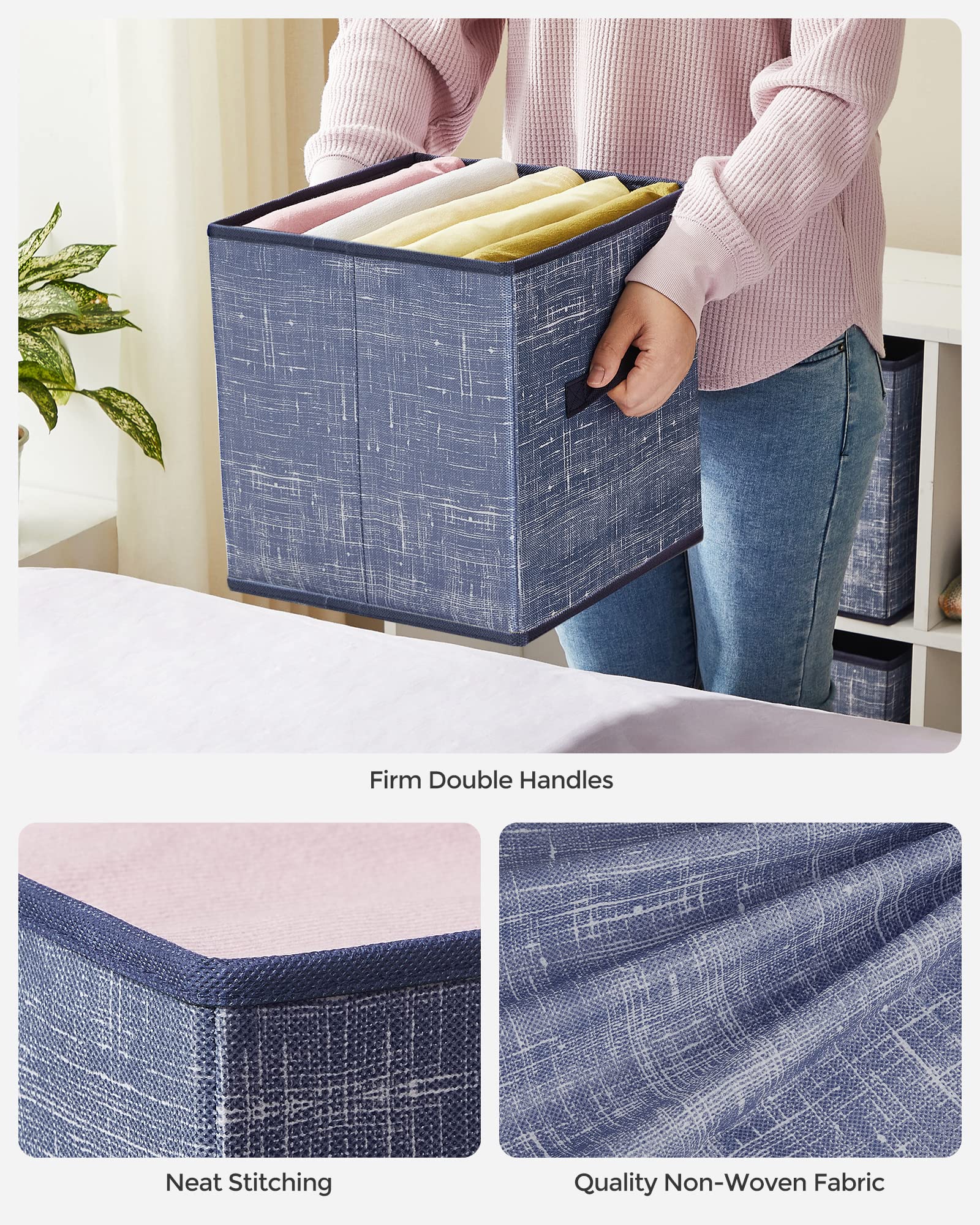SONGMICS storage cubes sturdy cardboard-core structure for reliable daily use