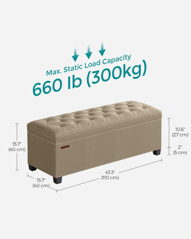 Entryway setup with Songmics camel brown bench providing seat and extra storage.
