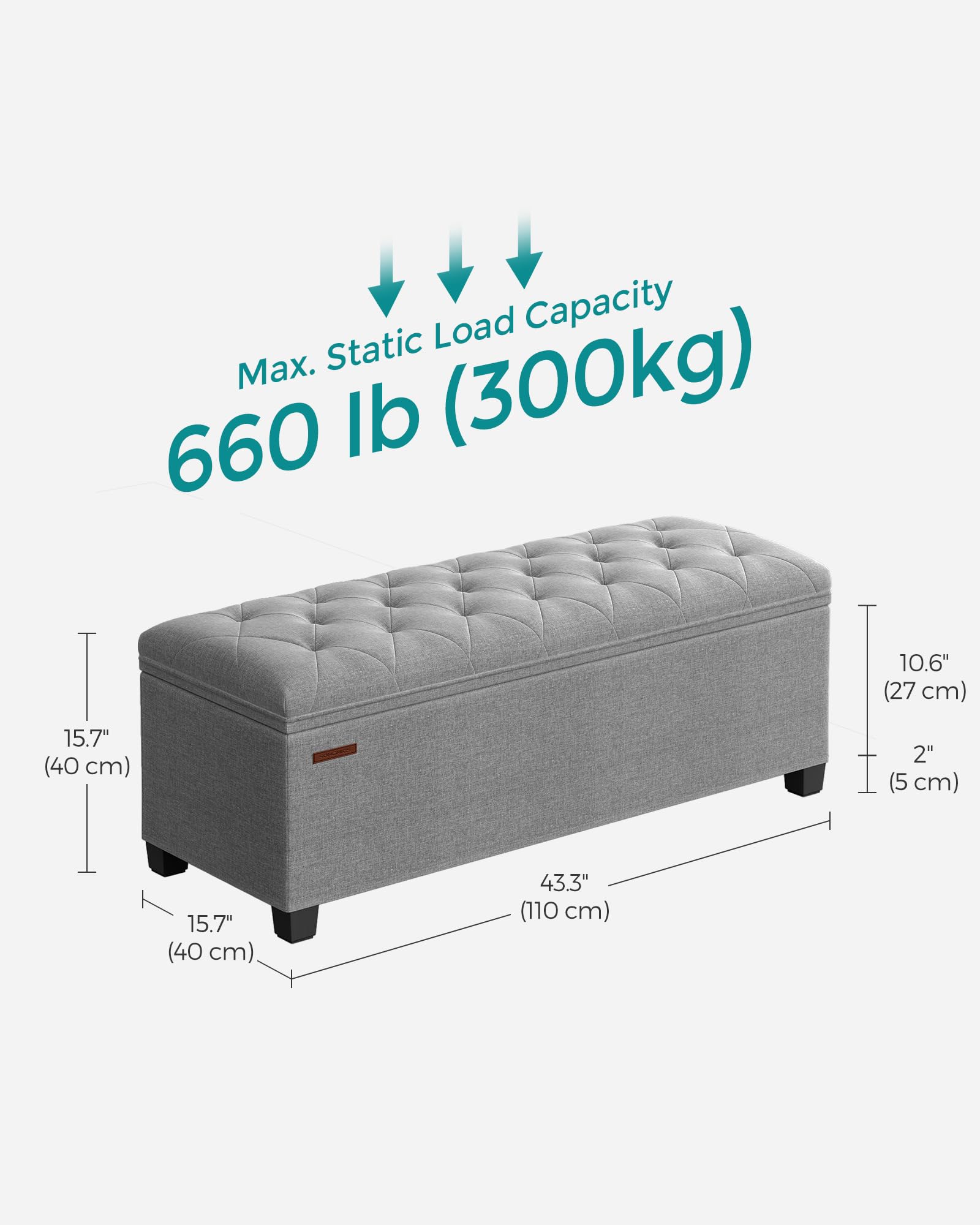 SongMICS entryway bench doubles as a practical shoe stool.