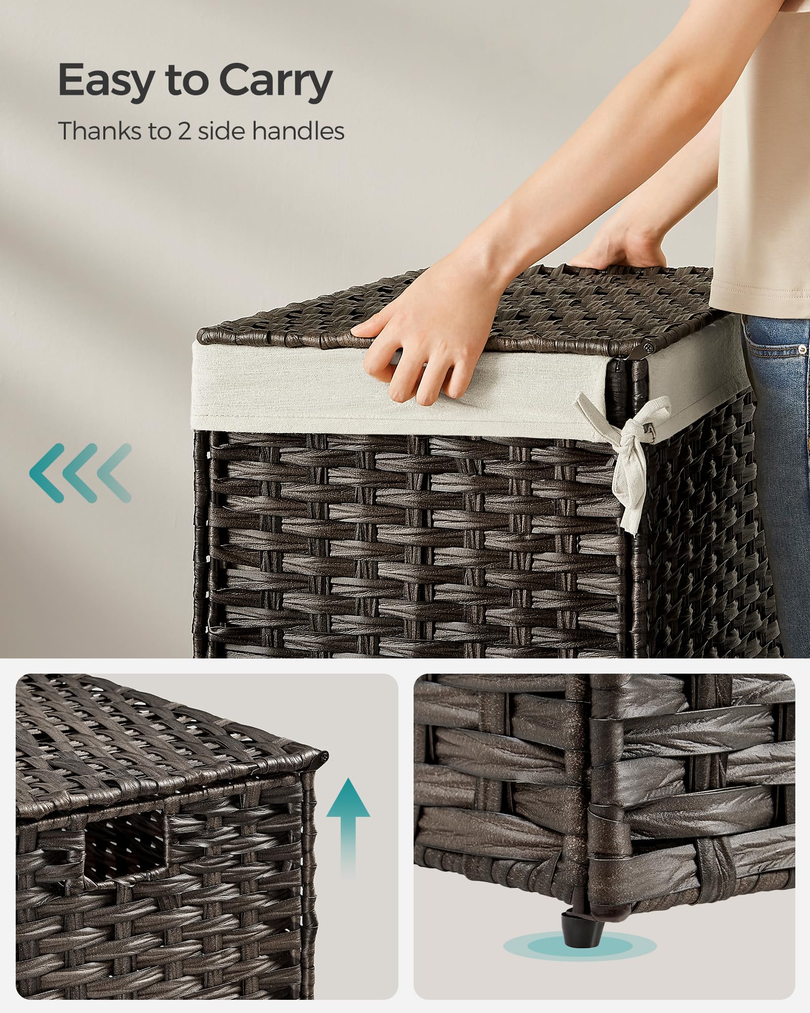SONGMICS sturdy metal frame providing reliable support for everyday use.