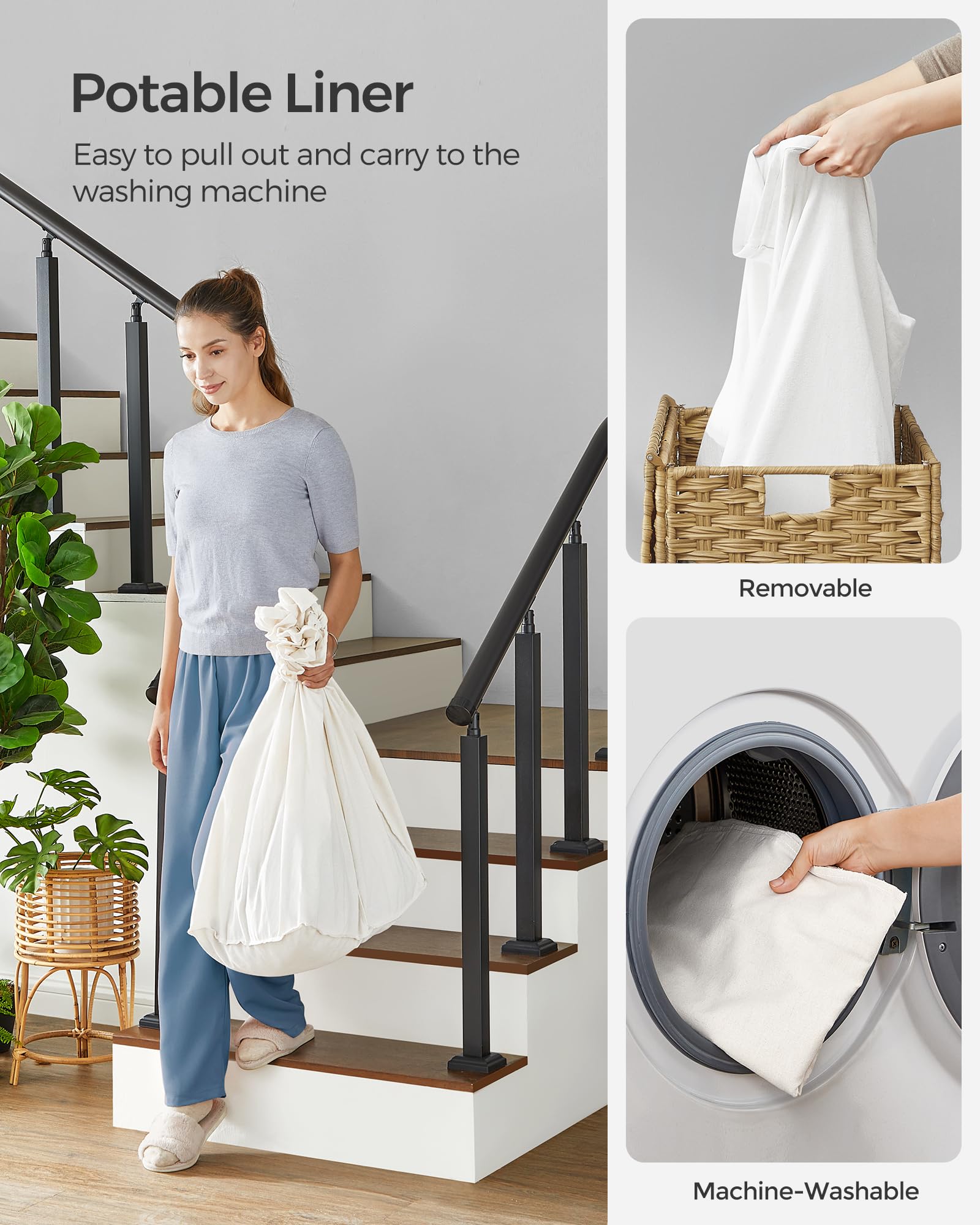 SONGMICS sturdy metal frame supports up to 66 lb.