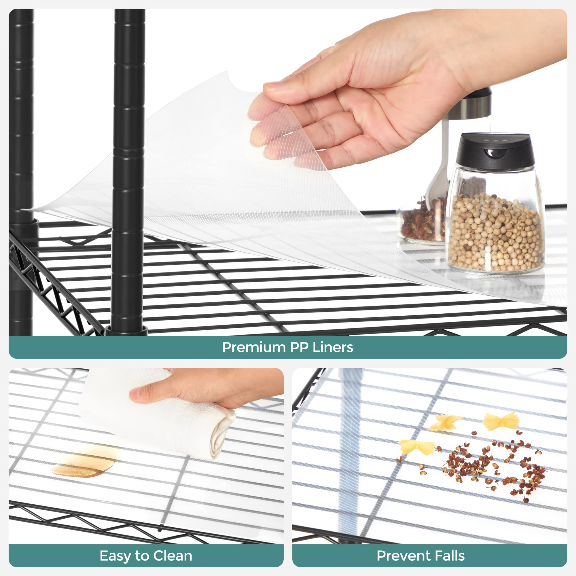 SONGMICS sturdy steel frame with anti-tip design for garage storage
