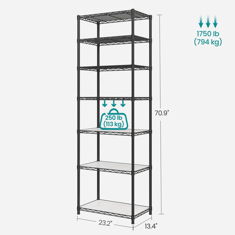 SONGMICS sturdy steel frame supports heavy loads with ease