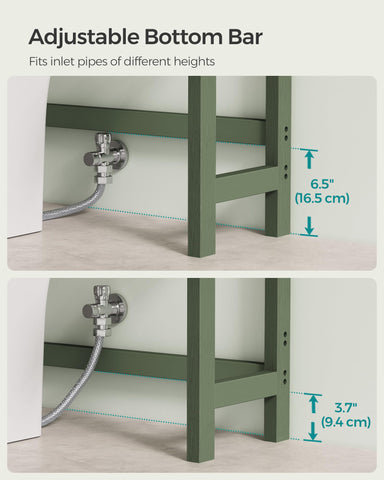 SONGMICS toilet paper holder and four hooks keep essentials within reach.