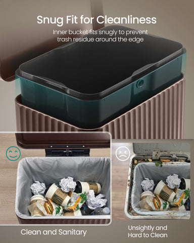 Includes 15 Code K trash bags for immediate setup
