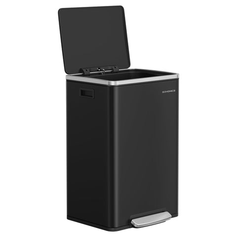 SONGMICS 13-gallon trash can with soft-close lid for quiet disposal