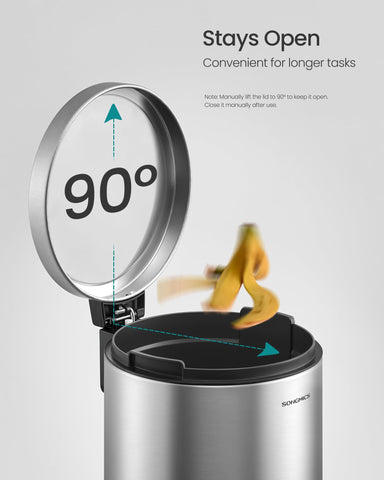 SONGMICS back-handle design makes moving the bin easy.