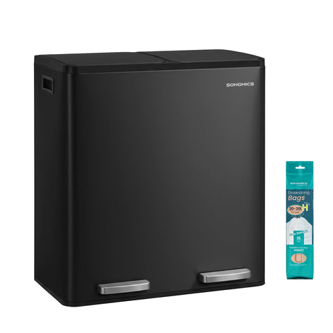 SONGMICS double-compartment front view for organized sorting in the kitchen