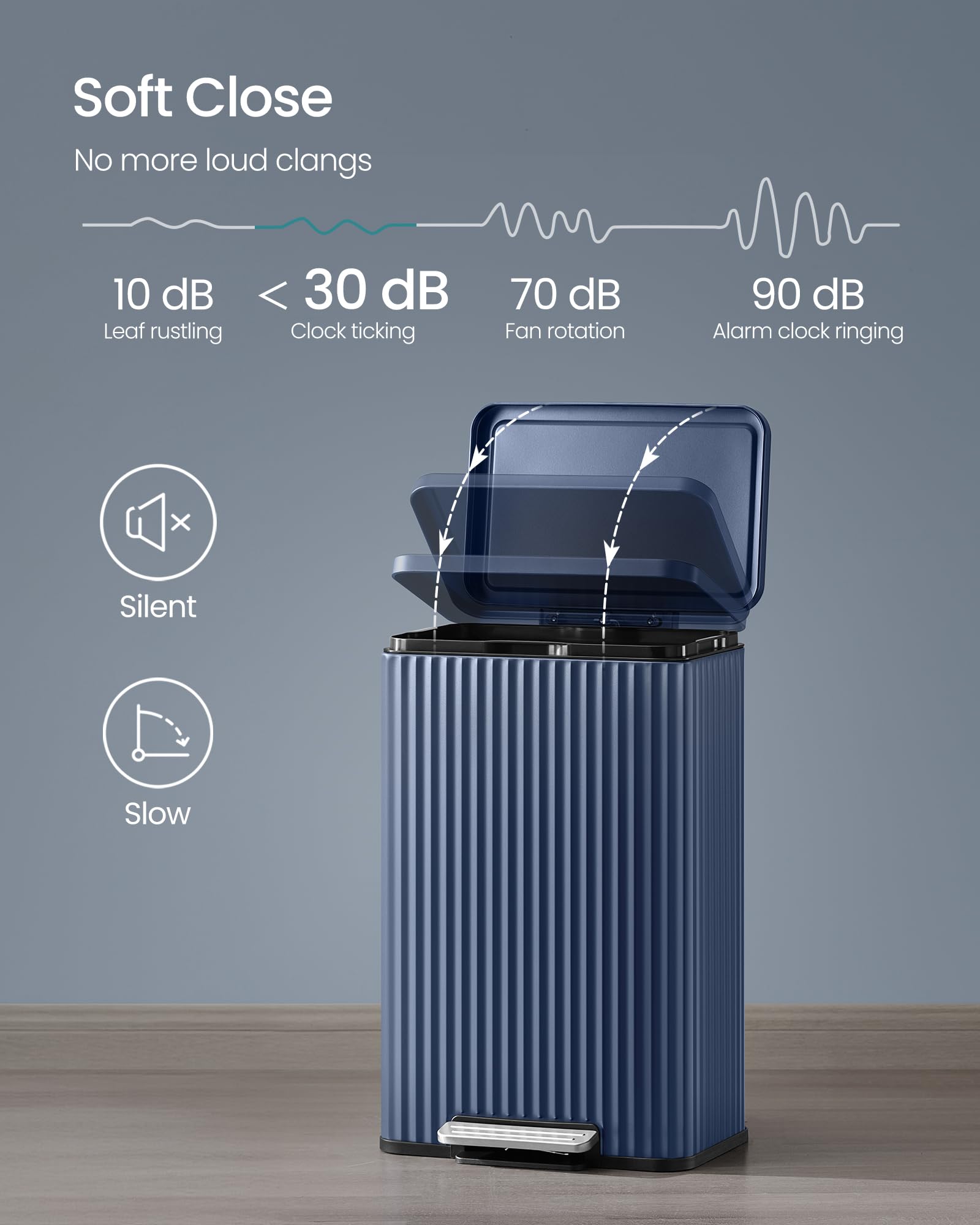 SONGMICS inner bucket enables easy liner changes.