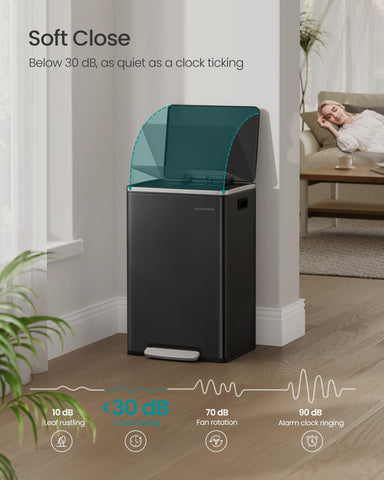 Foot pedal operation enables hands-free waste disposal