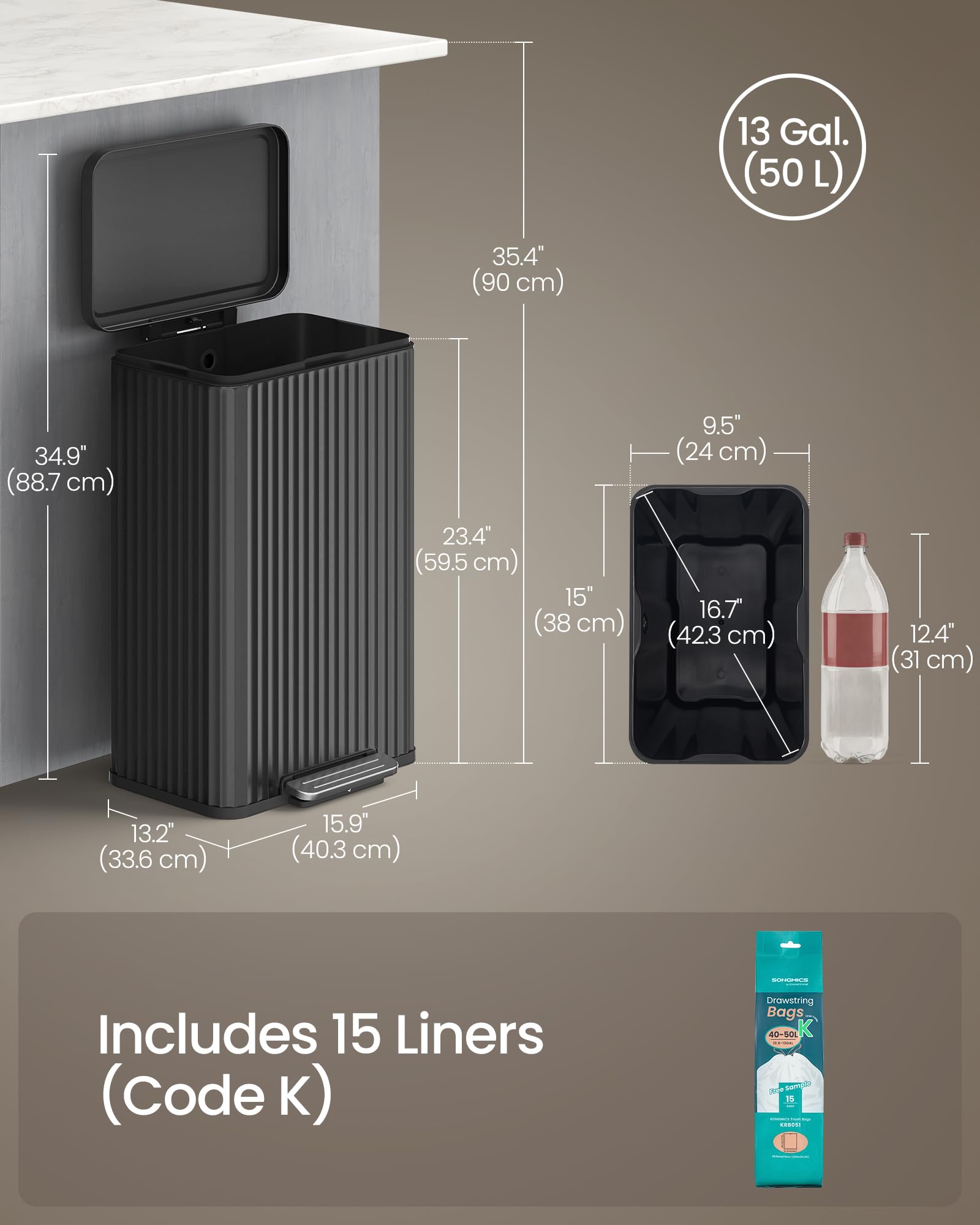 SONGMICS starter bags included for immediate setup.