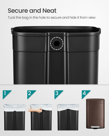 SongMics inner bucket with bag hole for secure liners and tidy waste