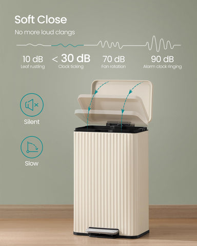 Songmics 50 L capacity fits daily kitchen waste and busy households.