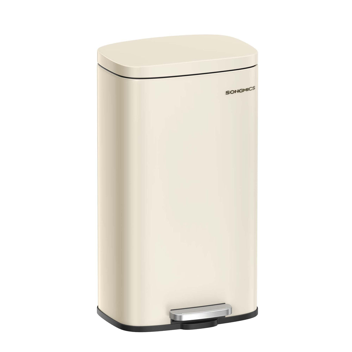 SONGMICS 8-gallon trash can with lid closed for odor control