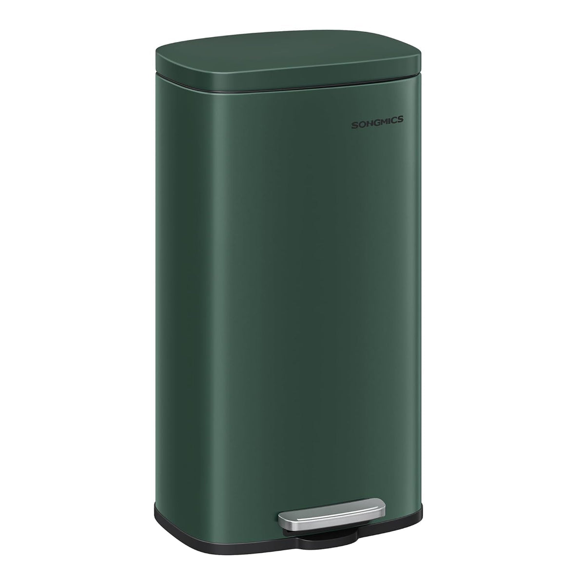 Songmics 8-gallon trash can with pedal lid and odor sealing for a fresher kitchen.