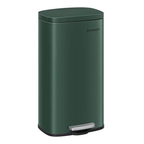 Songmics 8-gallon trash can with pedal lid and odor sealing for a fresher kitchen.