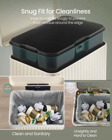 Songmics pedal operation offers convenient hands-free opening for easy disposal.