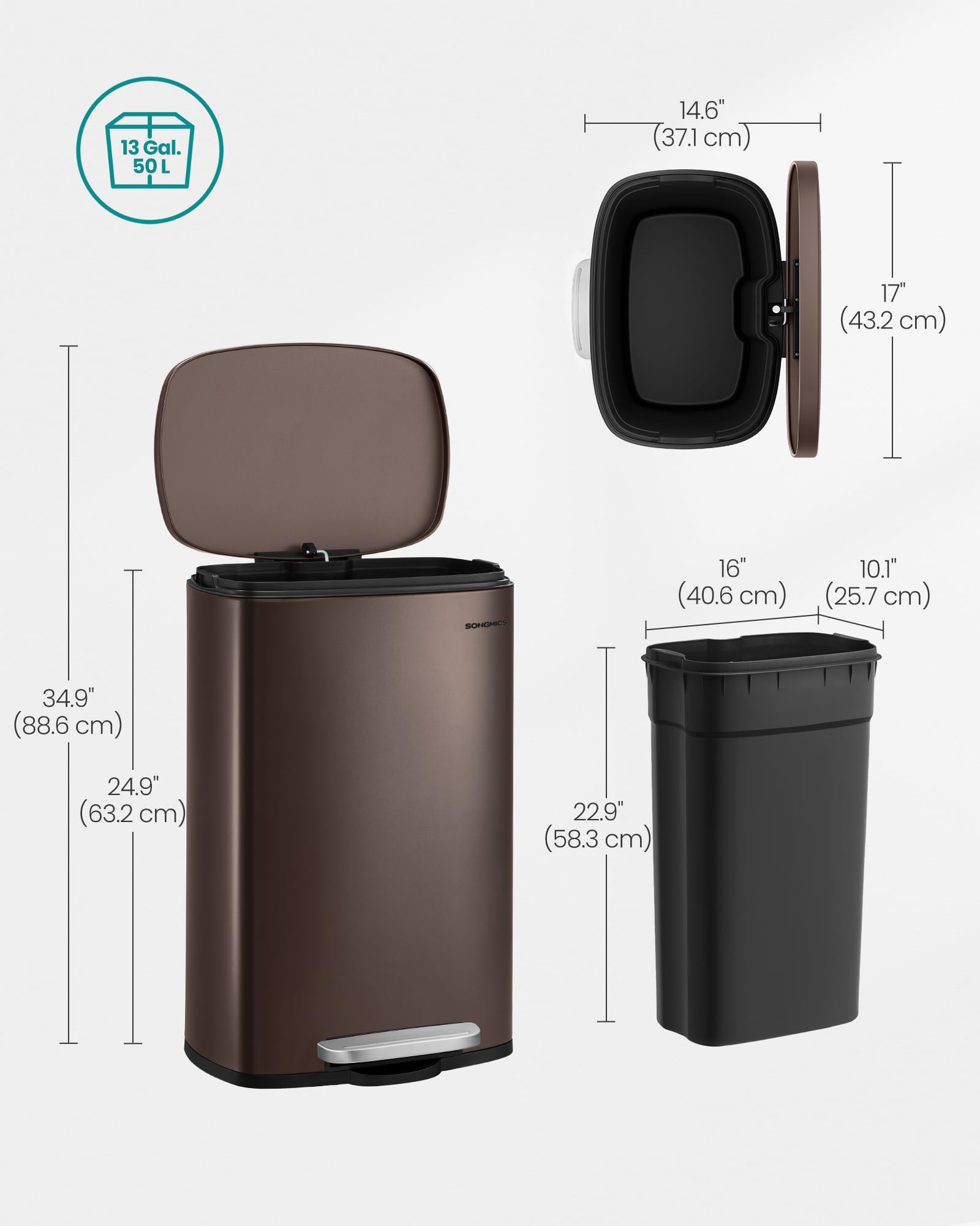 SongMics rear handle for easy movement around the kitchen