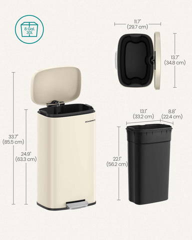 SONGMICS slim footprint fits narrow spaces without sacrificing capacity