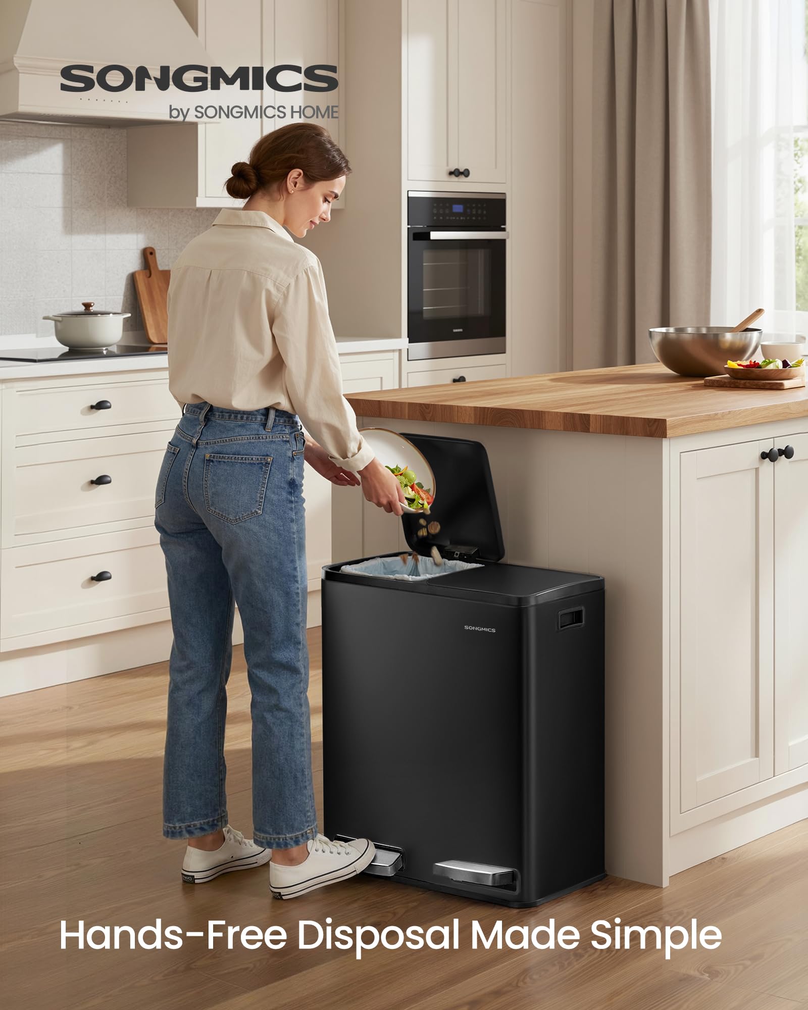 SONGMICS stainless steel body resists fingerprints and scratches for lasting shine