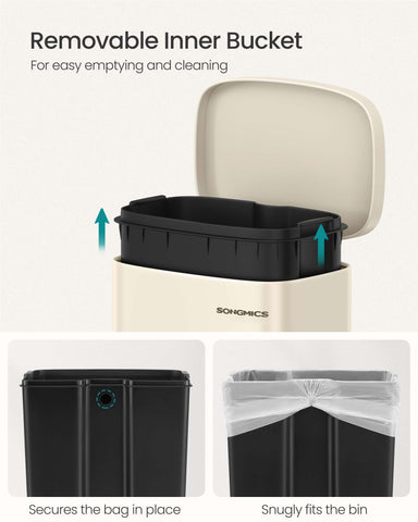 SONGMICS stainless steel finish resists fingerprints for a sleek look