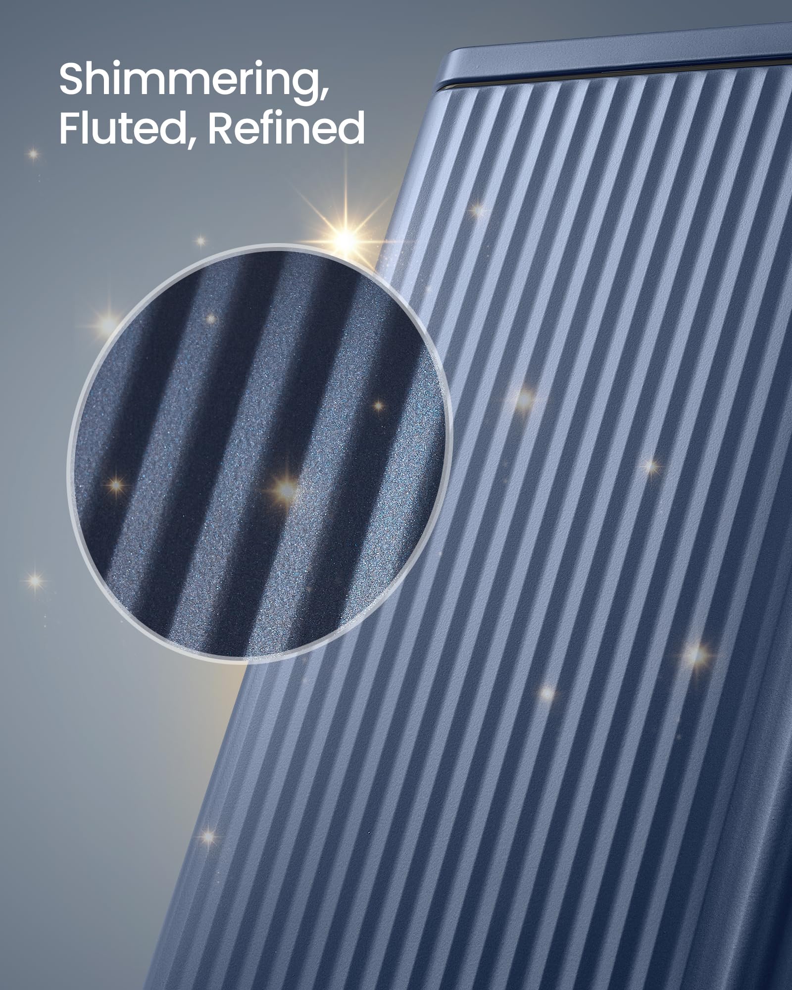 SONGMICS stainless steel finish with fluted design for modern decor.