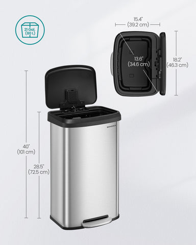 Songmics stay-open lid feature for large cleanup tasks